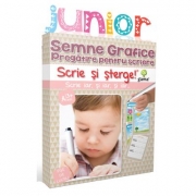 Scrie si sterge! Junior - Semne grafice. Pregatire pentru scriere