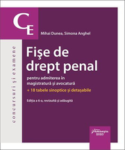 Fise de drept penal pentru admiterea in magistratura si avocatura. Editia a 6-a - Mihai Dunea, Simona Anghel