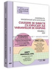 Admiterea in magistratura si in avocatura. Vol. I – Drept civil, Drept procesual civil 2020 - Florin Motiu si altii