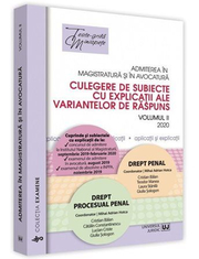 Admiterea in magistratura si in avocatura. Vol. II – Drept penal, Drept procesual penal 2020 - Adrian Mihai Hotca si altii
