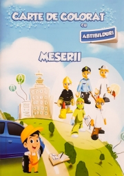 Carte de colorat cu abtibilduri. Meserii