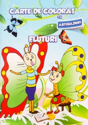 Carte de colorat cu abtibilduri. Fluturi