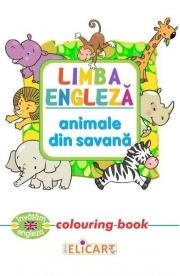 Limba engleza: Animale din savana (Colouring Book)