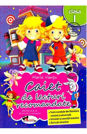 Caiet de lecturi recomandate - Clasa 1 - Ed. 3 - Maria Vantu