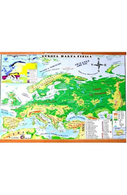 Harta Fizica a Europei. Harta Politica a Europei