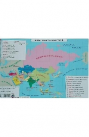 Asia - Harta Fizica si Harta Politica A3